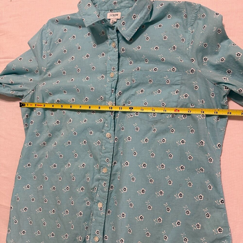 J Crew Re-imagined Classic Fit Womens Button Down Floral Cotton Shirt Size L - Picture 5 of 11